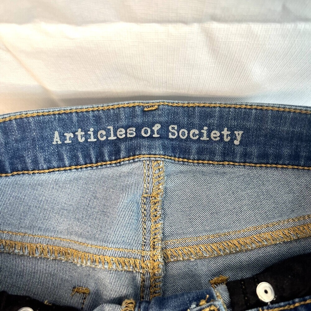 Articles of Society Carly Skinny Crop Med Wash Jean Women's Size 25 - Picture 3 of 11